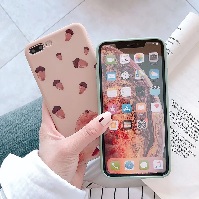 Милый мультфильм белка чип и Дейл чехол для iPhone 7 8 6 Plus матовый Силиконовый X XS Max XR