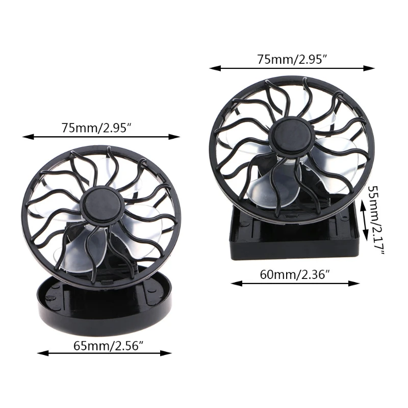 

Mini Portable Clip-On Solar Panel Powered Cooling Fan For Travel Camping Fishing