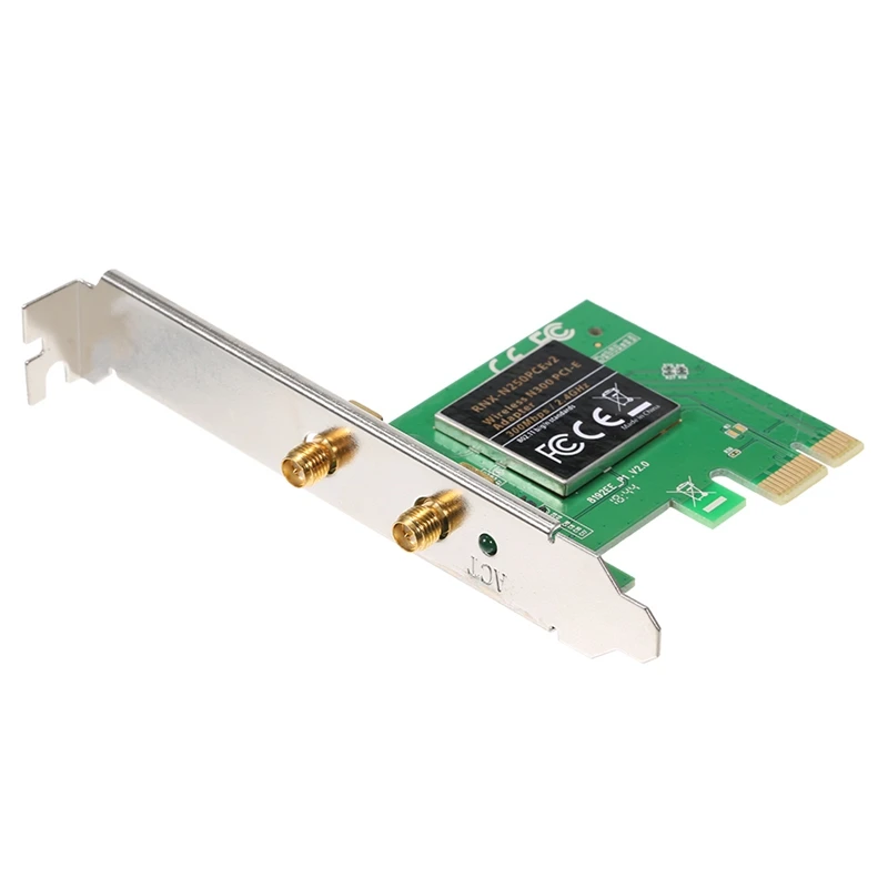 2 4G беспроводной 300 Мбит/с Pci-Express адаптер 802.11B/G/N Wifi карта с антенной для ПК Windows