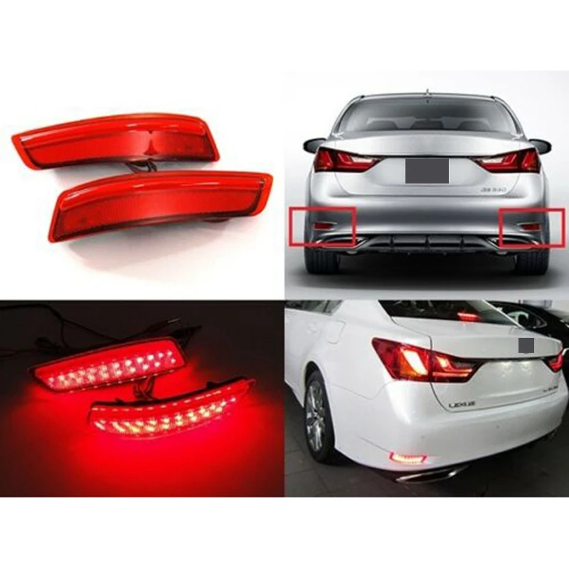 

NewCar Red Lens Rear Bumper Reflector LED Tail Stop Brake Light for Lexus ES GS 2013-2018 81910-30040 81920-30040