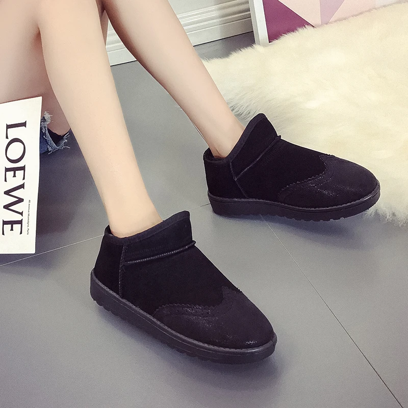 Rimocy/обувь с перфорацией типа броги женские повседневные зимние ботинки розовые