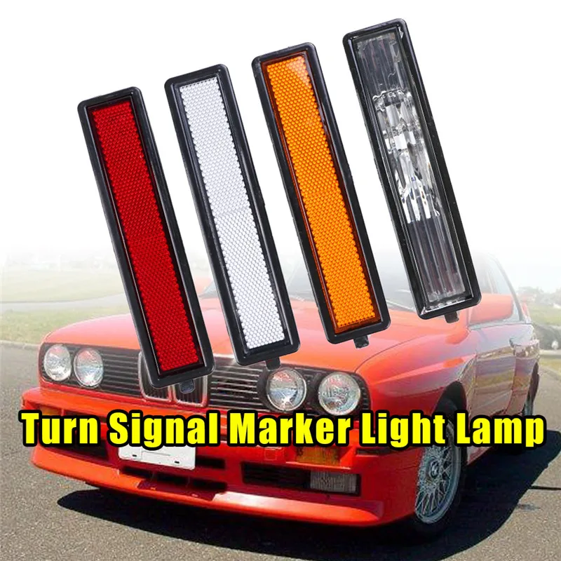 

Leaf Board Rear Left Right Side Turn Signal Marker Light Lamp Lens Fit For E30 E32 E34 318i 318is 325es 325i