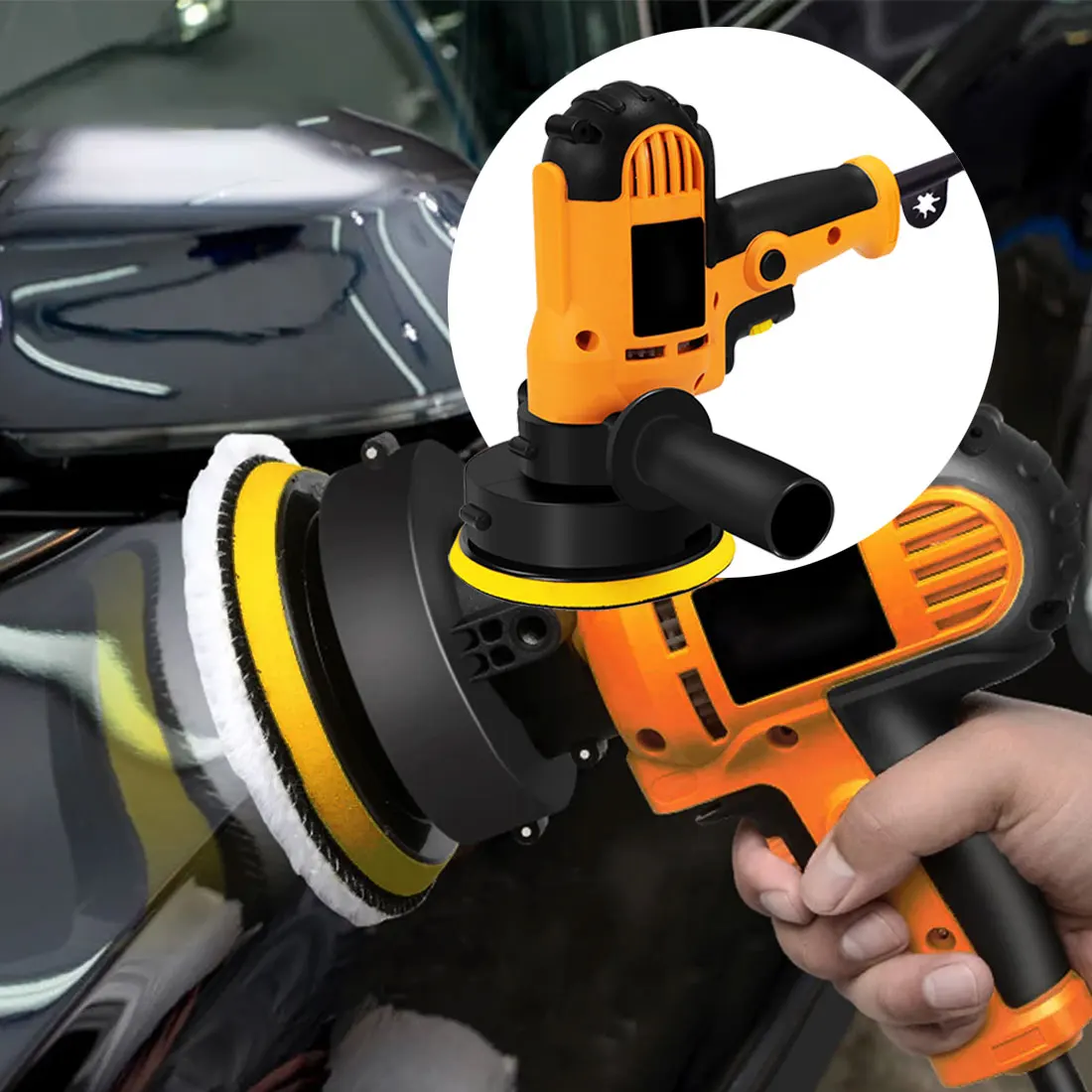 

110V-230V Speed Sanding Waxing Tools Electric Car Polisher Car Accessories Power Tools Machine Auto Polishing Machine Adjustabl