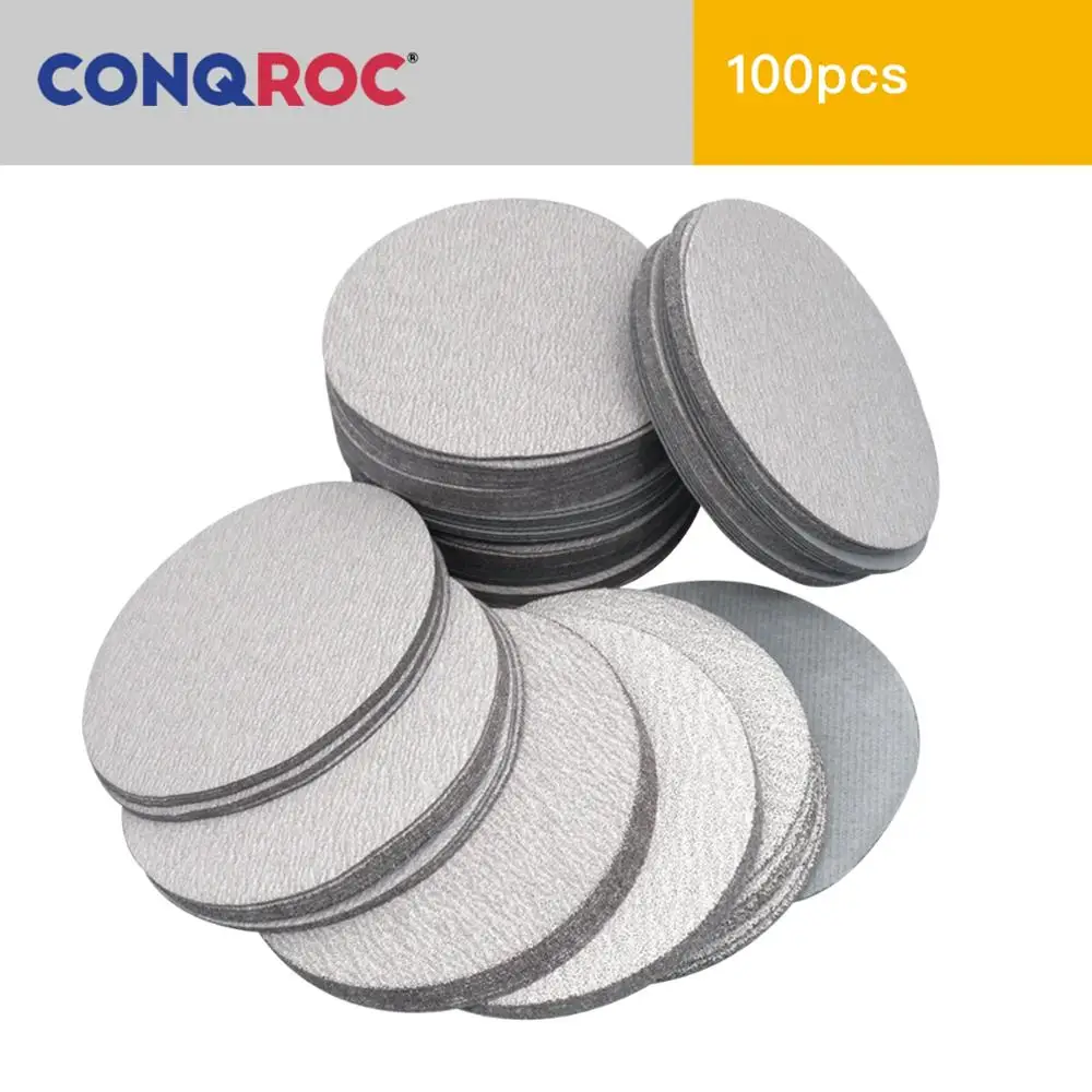 100 штук 125 мм 5 дюймовые алюминиевые Оксидные сухие шлифовальные диски Крюк и