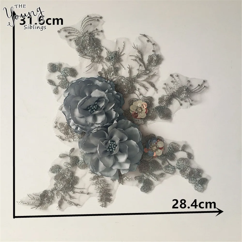 Лидер продаж 1 шт. эксклюзивная 3D вышивка кружевной воротник по линии выреза