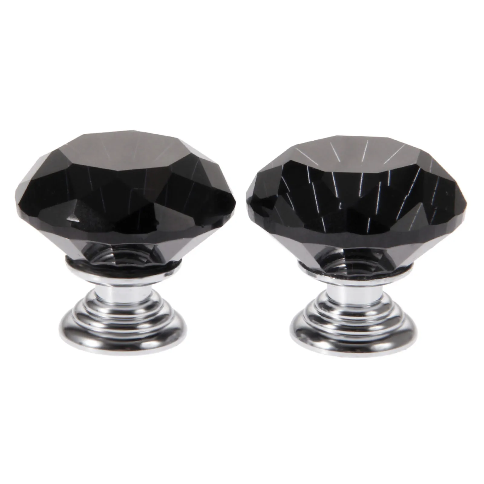 1x30 мм черная Алмазная форма Хрустальная стеклянная ручка выдвижная для шкафа