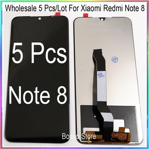 Оптовая продажа, 5 шт.лот, ЖК-дисплей с сенсорным экраном для Xiaomi Redmi Note 8 Note 8