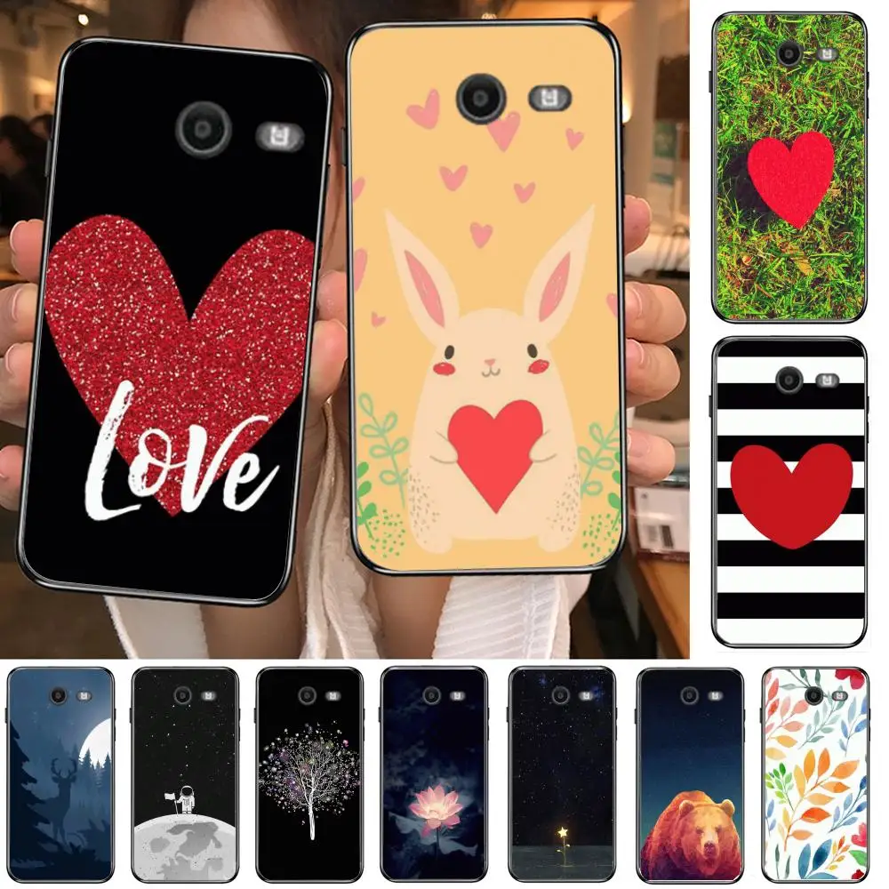 

LOVE Beautiful Phone Case Hull For Samsung Galaxy J 4 3 5 6 7 8 EU 2018 Plus 2017 Black Shell Art Cell Cover TPU