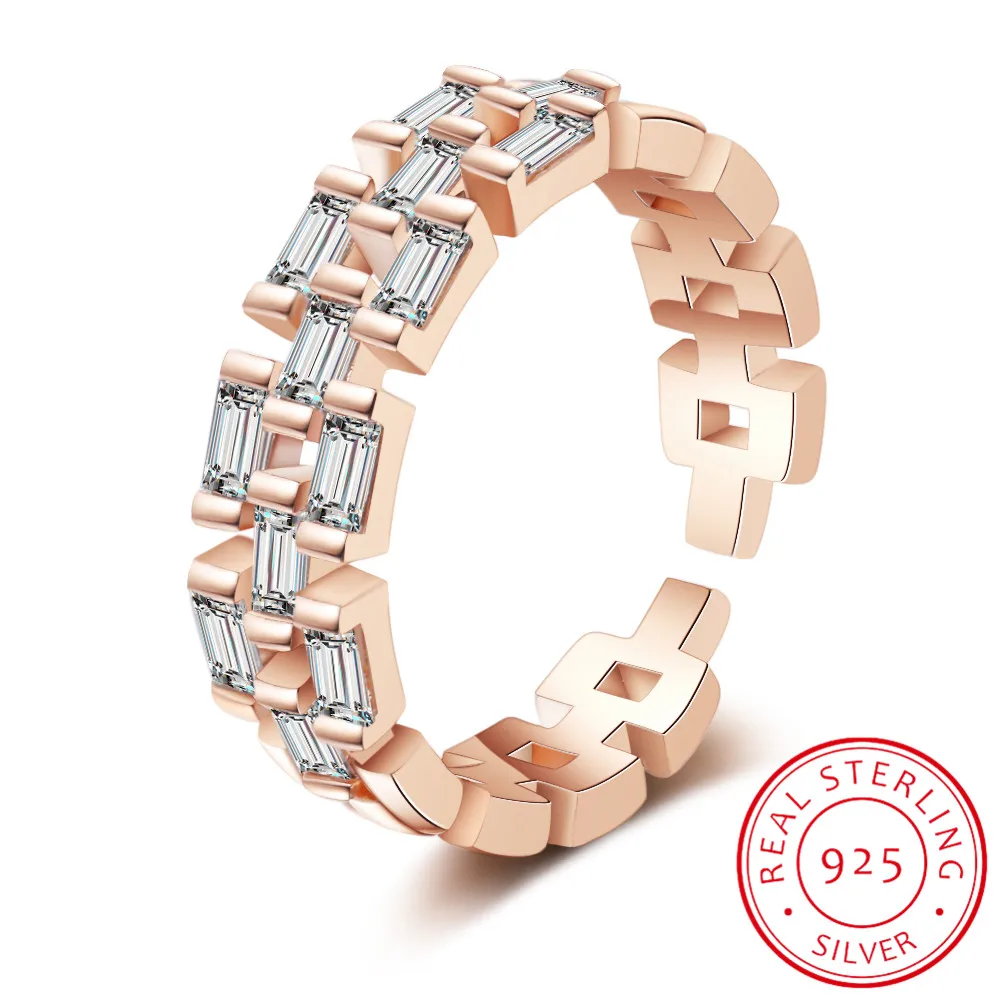 Женское Открытое кольцо из серебра 925 пробы с фианитом | Украшения и аксессуары