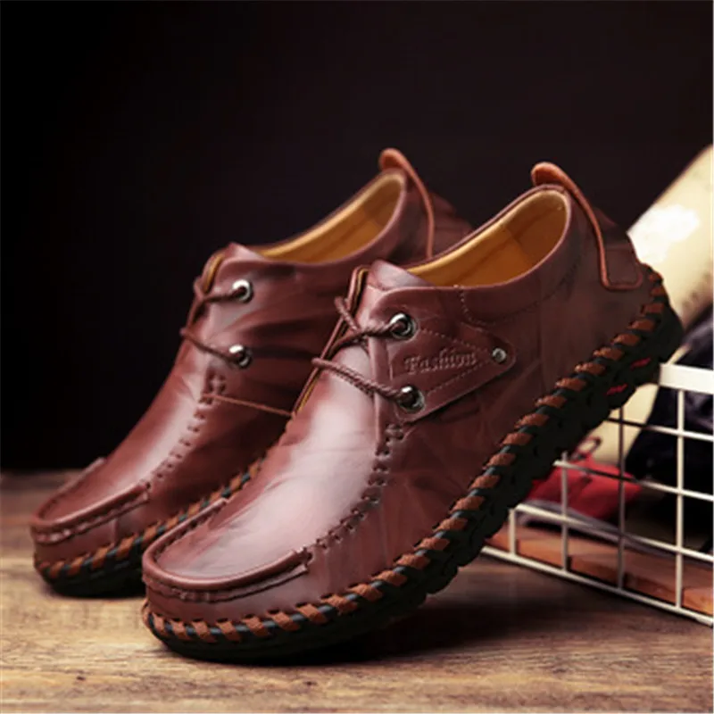 Мокасины мужские из натуральной кожи роскошные брендовые туфли на плоской