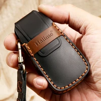 high quality leather car key case cover bag for audi a6 c8 a7 a8 q8 2018 2019 car accessories durable car styling new