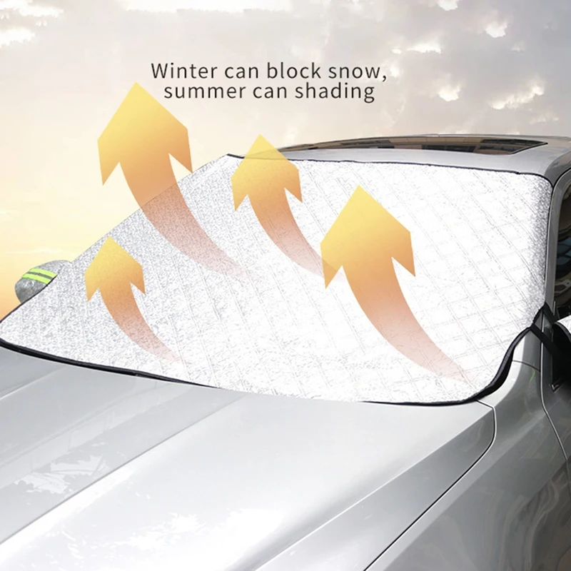 

Universal Car Windshield Sunshade Cover Waterproof Anti Ice Frost Block Snow Aluminium Film Car Cover Auto Protection Accessory