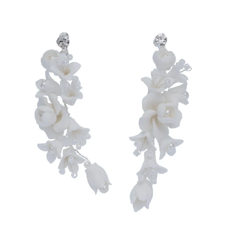 Очаровательные свадебные волосы расческой аксессуары платье с цветочным узором