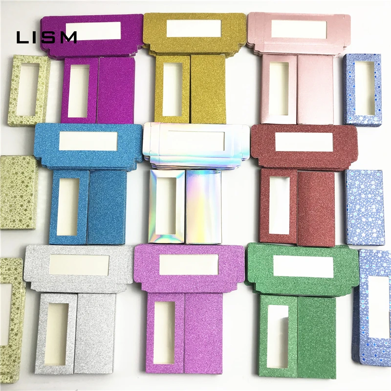 

Wholesale eyelash packaging box blank eyelashes plastic package all transparent lid tray Eyelashes for DIY lash boxes packaging