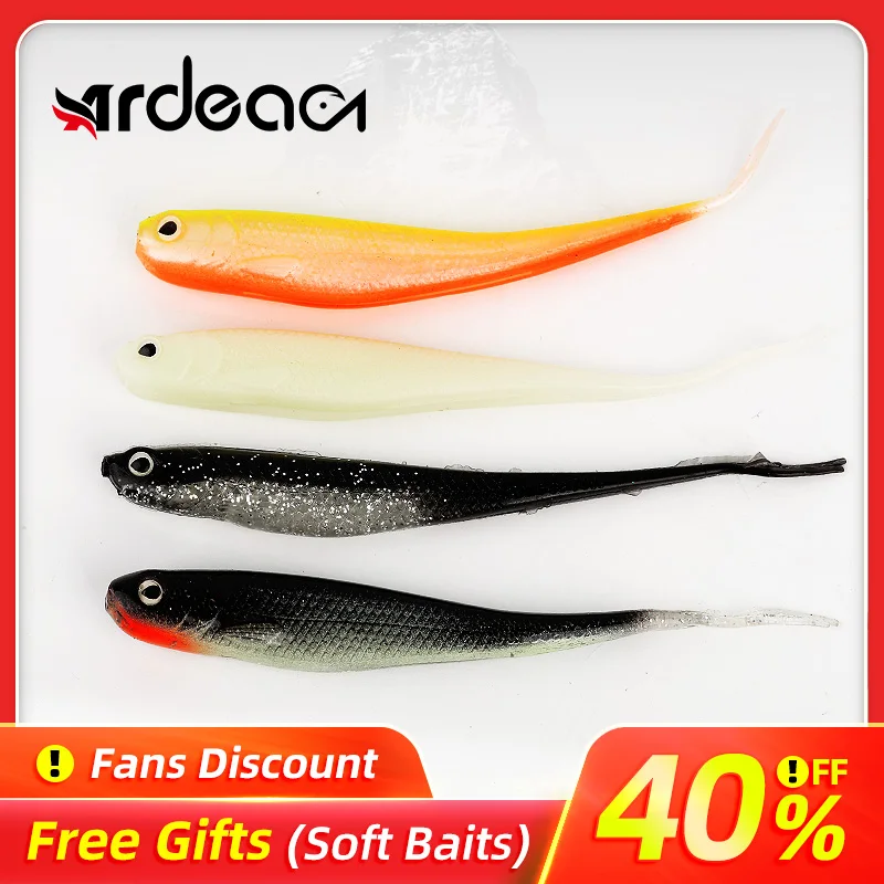 

Ardea Soft Lures Silicone Bait 3pcs 130/126mm 9.5/7.3g Luminous Ttraight Bifurcation Tail Swimbait Wobblers Fishing Tackle
