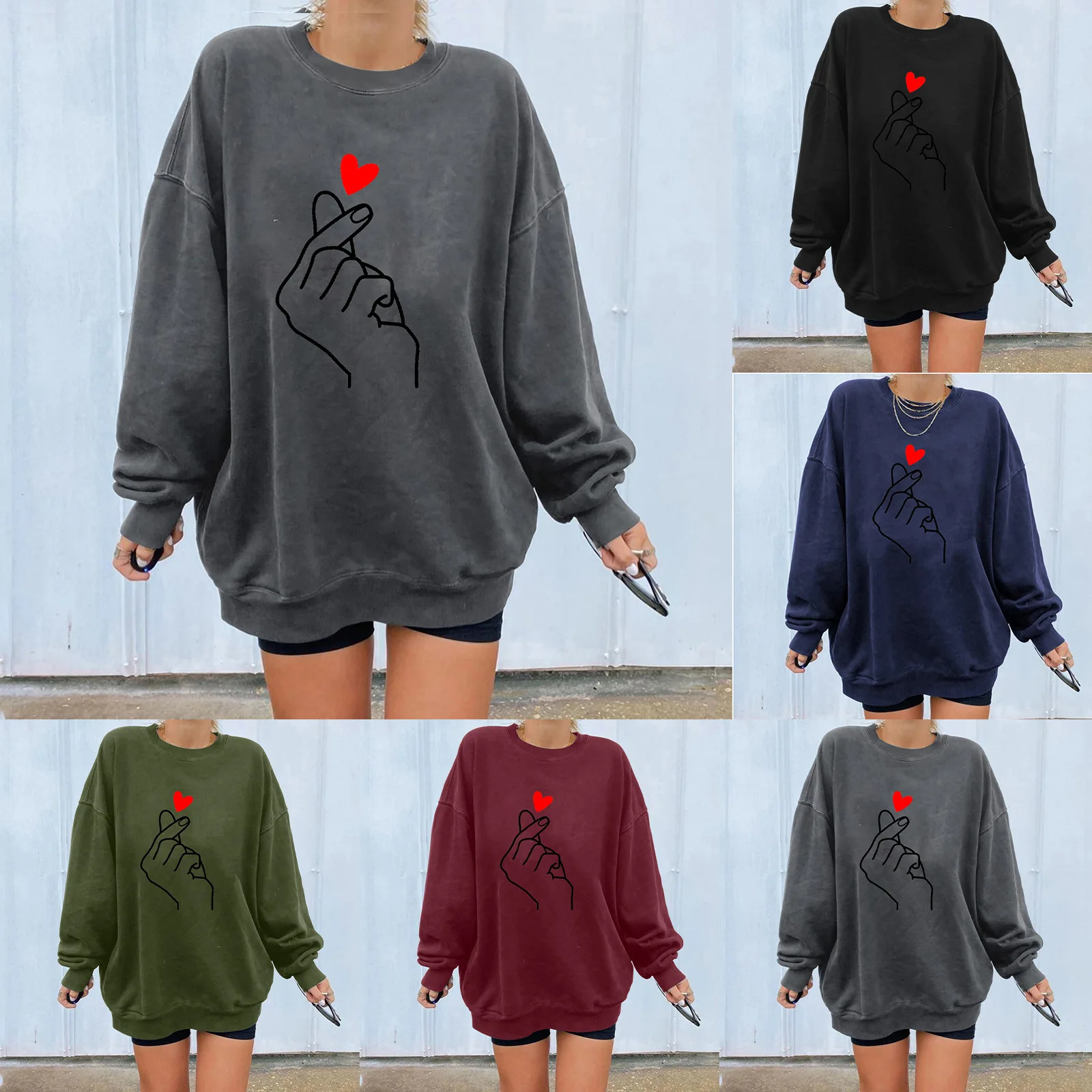New Pattern Print Sweater Loose plus Size Fashion Sweater Women