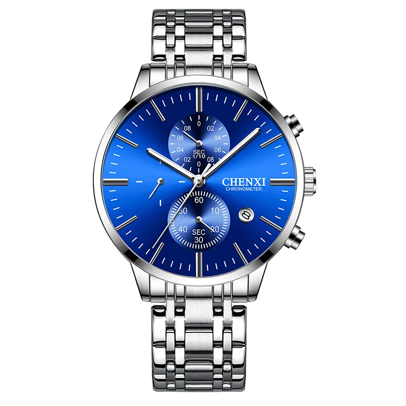 Часы наручные CHENXI мужские с календарем роскошные деловые модные повседневные
