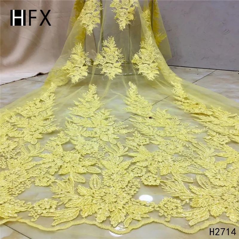 HFX новейшая африканская кружевная ткань ФРАНЦУЗСКИЙ нигерийский луковый цвет 2019