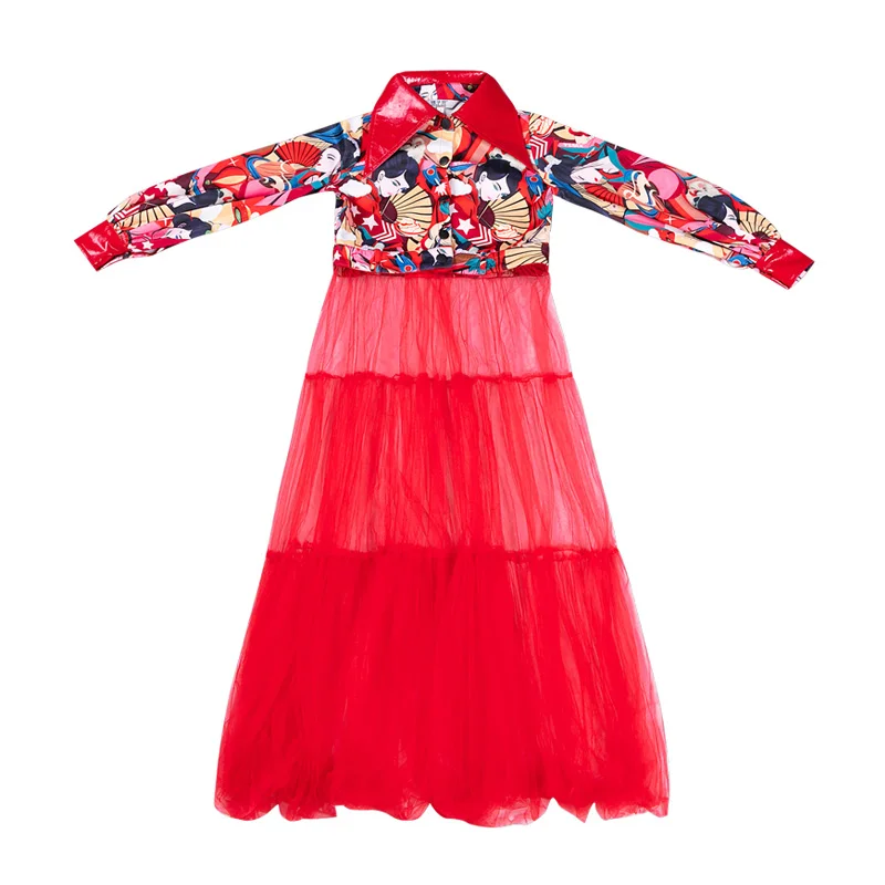 

New Cheerleader Costume For Kids Fall Jazz Dance Clothes Hip Hop Dance Wear Performance Outfits Teenage Girls Clothing DL6990