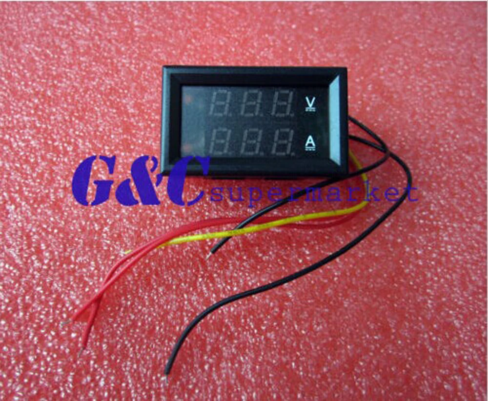 Новый цифровой вольтметр Амперметр постоянного тока 0-100 в 20 А с двойным