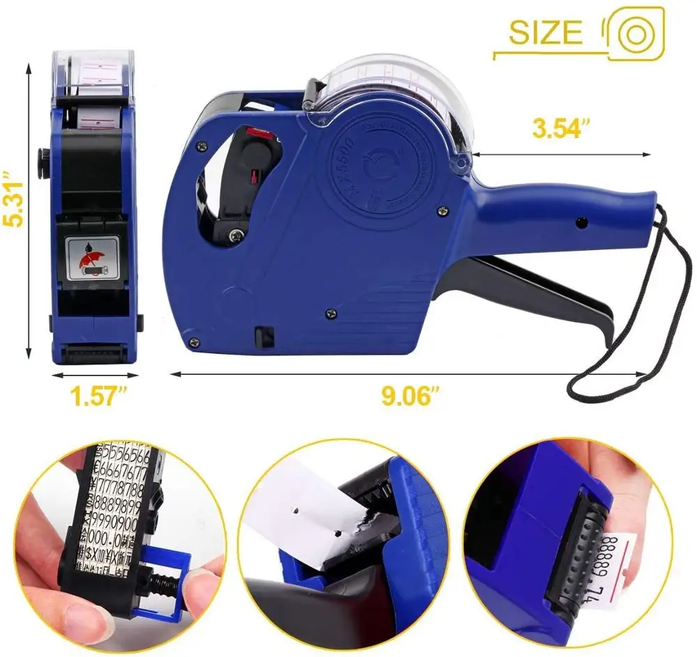 MX5500 EOS синий 8-разрядный ценовой набор с 4000 этикетками и запасными чернилами |