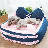 comfortable dog sofa cat nest removable pet bed easy to clean dog house kennel princess pet sleepping cushion puppy teddy basket