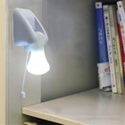 Переносная светодиодная лампочка на шнуре, энергосберегающий светильник для чтения, работает от батарейки, для коридора, спальни, аварийная лампа