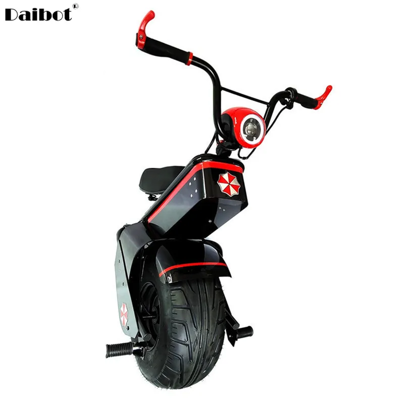 Electric Scooter 1500W One Wheel Self-balancing Scooter Motorcycle Seat 110KM 60V Electric Monowheel Scooter 18 Inch Wide Wheel