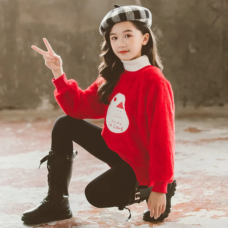 Детский Теплый пуловер с длинным рукавом на Возраст 4 16 лет|Толстовки и кофты| |