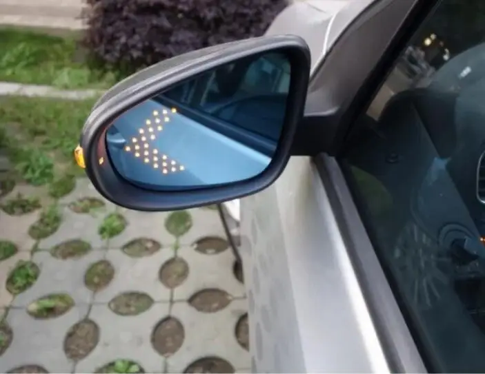 Светодиодный поворотник с подогревом противотуманное ослепительное зеркало