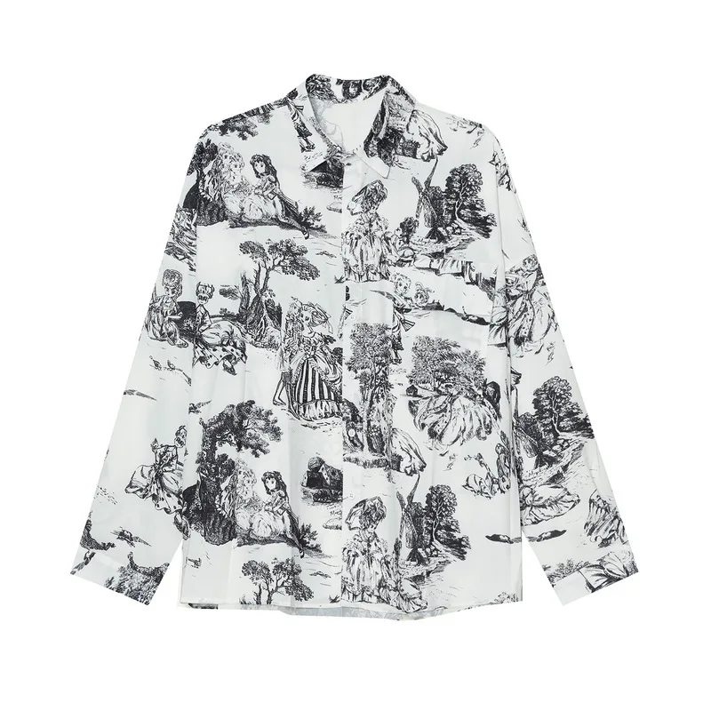 

Spring new products Korean style trendy design shirt retro loose shirt men M6-H-M8023