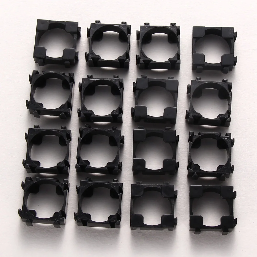 

100pcs 18650 Battery Safety Anti Vibration Holder Cylindrical Bracket 22x22mm Li-ion Cell Storage Lithium Battery Support Stand