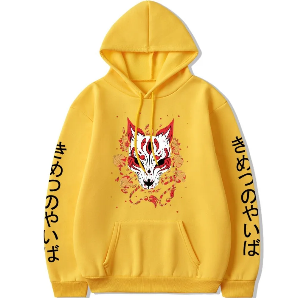 Японские толстовки в стиле Харадзюку с изображением рассекающих демонов мужские