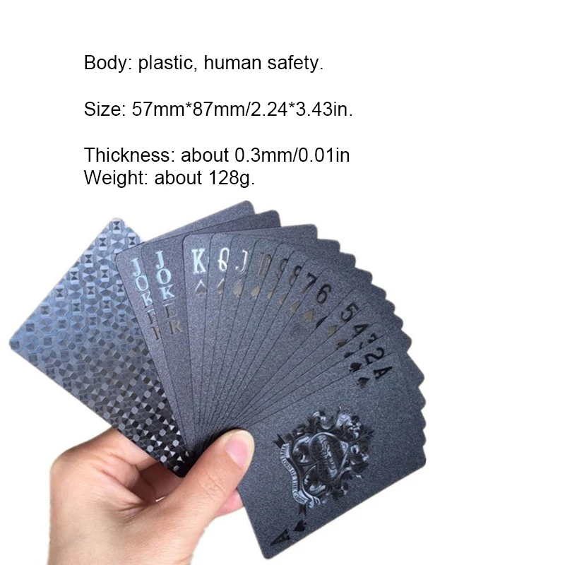 Водонепроницаемая и влагостойкая пластиковая пленка K8356 для покера черного