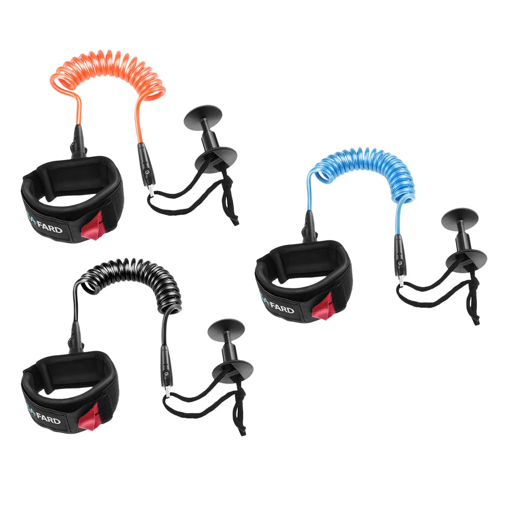 

Durable Wrist Leash Surfboard Coiled Cord Arm Strap Safety Gear