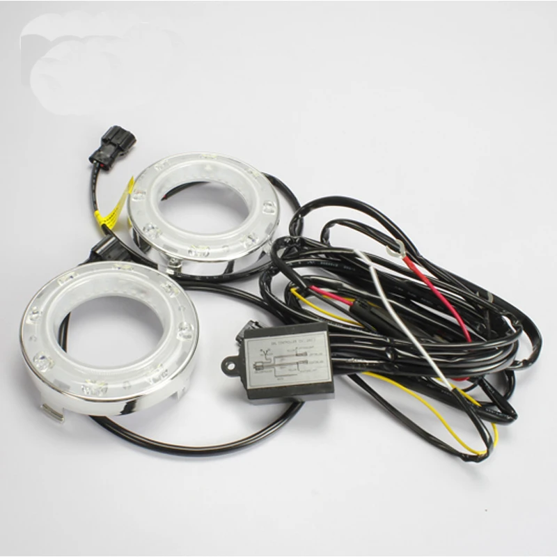 Дневные ходовые огни LED DRL 12 В для Subaru Forester 2009 2010 2011 2012 с синим указателем поворота фары и бамперные лампы, светодиодные дневные огни.
