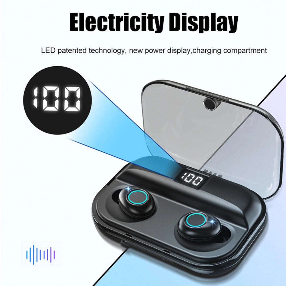 TWS Bluetooth V5.0 наушники TWS беспроводные 8D стерео наушники спортивные наушники 2500 мАч power Bank гарнитура для xiami iPhone samsung