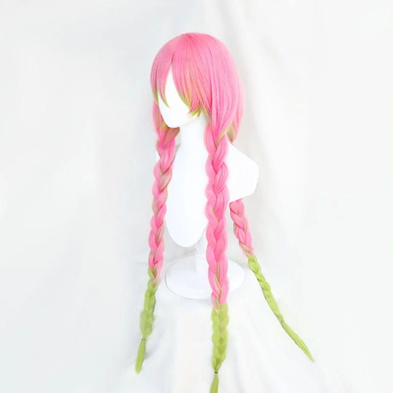 Anime Comic Demon Slayer Kimetsu no Yaiba Cosplay Wigs Kanroji Mitsuri Wig Synthetic Accessories Men wigs | Тематическая одежда и