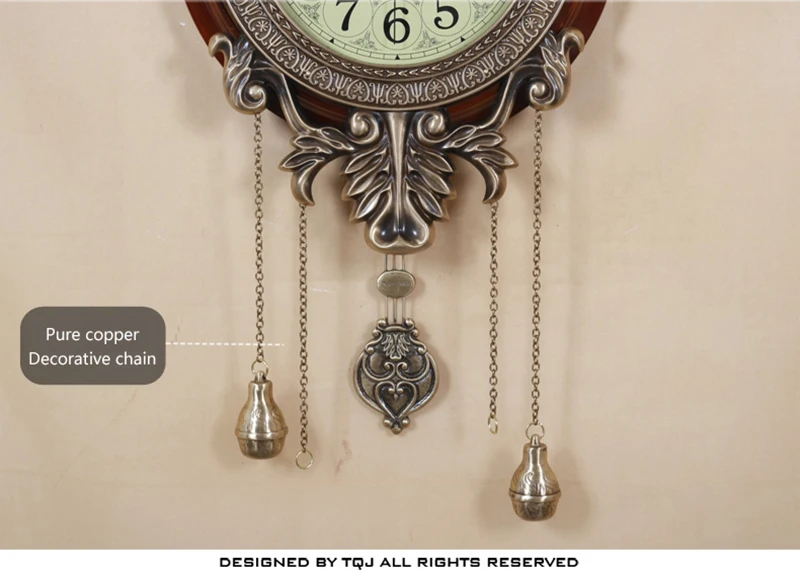 Meijswxj большие настенные часы Saat Reloj Relogio de parede Европейский стиль часы Duvar Saati Horloge Murale деревянные немой часы с маятником