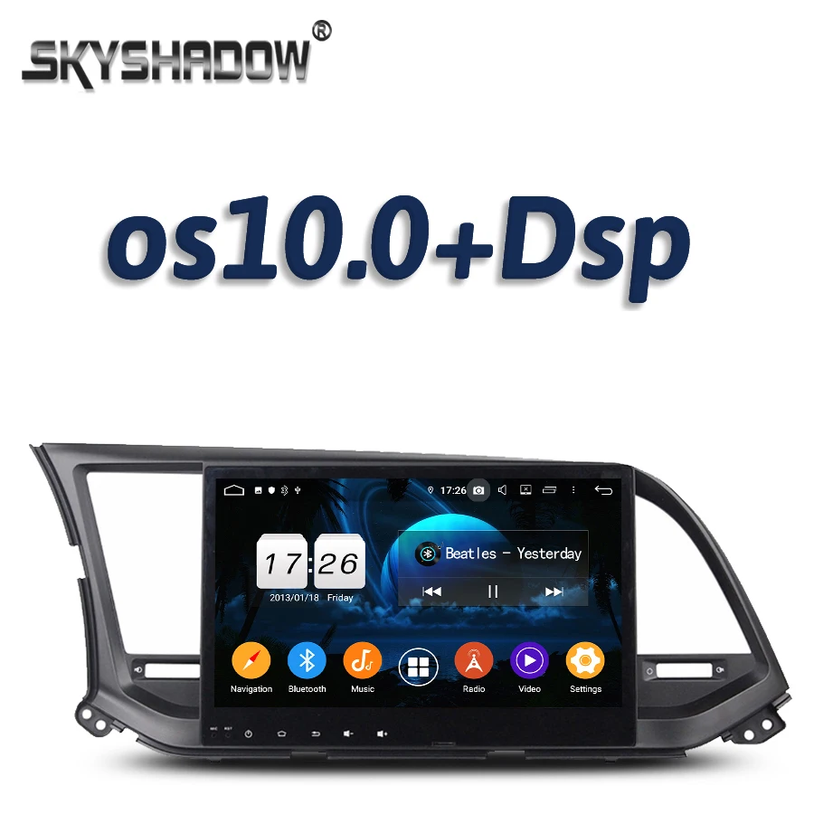 DSP 10 1 &quotIPS для Hyundai Elantra 2016 Android 2 Гб ОЗУ 16 4 ядра автомобильный DVD плеер GPS карта RDS