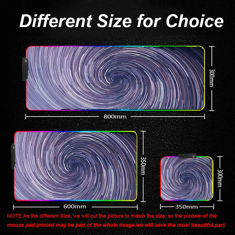 RGB-подсветка для мыши со светодиодной подсветкой большой Настольный коврик