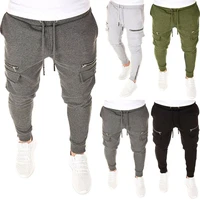 joggers for men jogging pants sweatpants fashionable zip up pockets casual slim fit long trousers sports