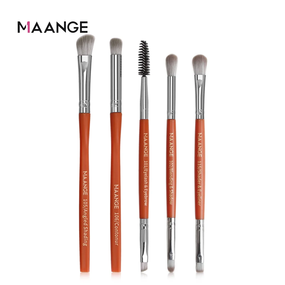 Набор кистей для макияжа MAANGE 5 шт. пудра кисть теней на веки бровей и ресниц