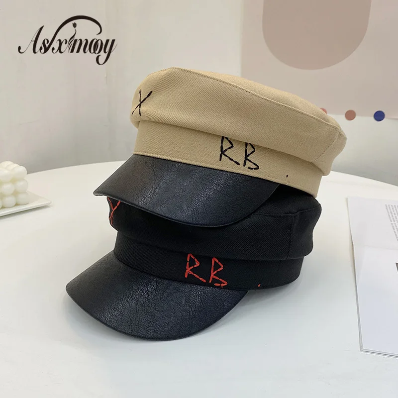 Тёмно-Синяя Женская кепка в стиле милитари модные женские армейские шапки