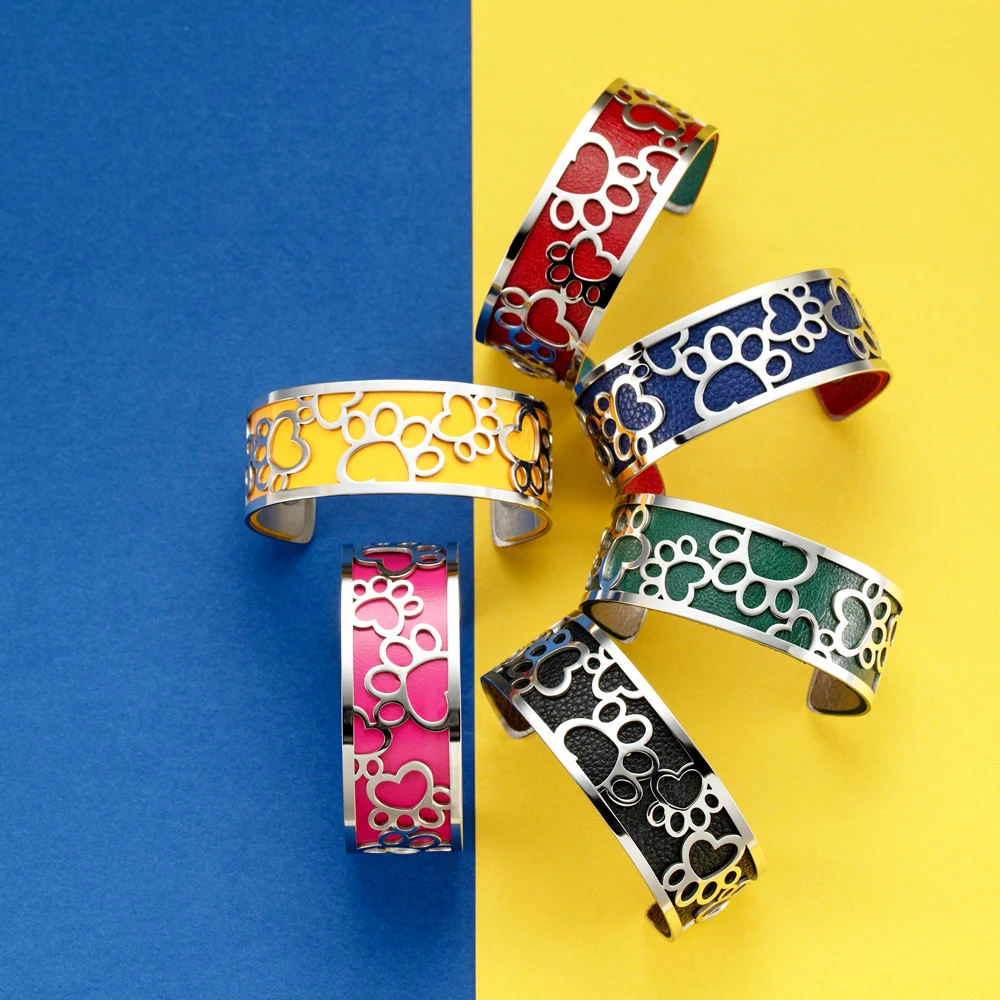 Legenstar Браслет-манжета с сердечками и звездами женские браслеты из нержавеющей