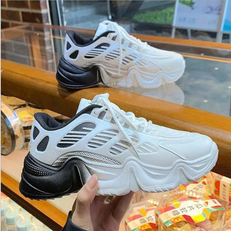 

Fashion Women Sneakers Casual Platform Comfortable Vulcanized Sneakers Mesh Surface Breathable Women Shoes Plus Size 35-40