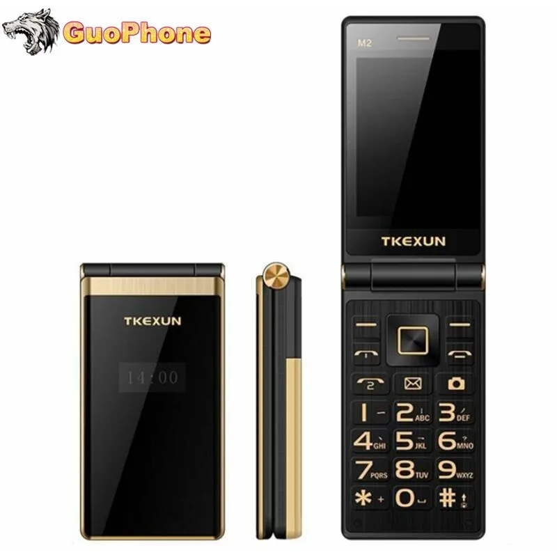 TKEXUN M2 откидной телефон 3 0 &quotметаллический корпус старшая двойная Sim камера MP3