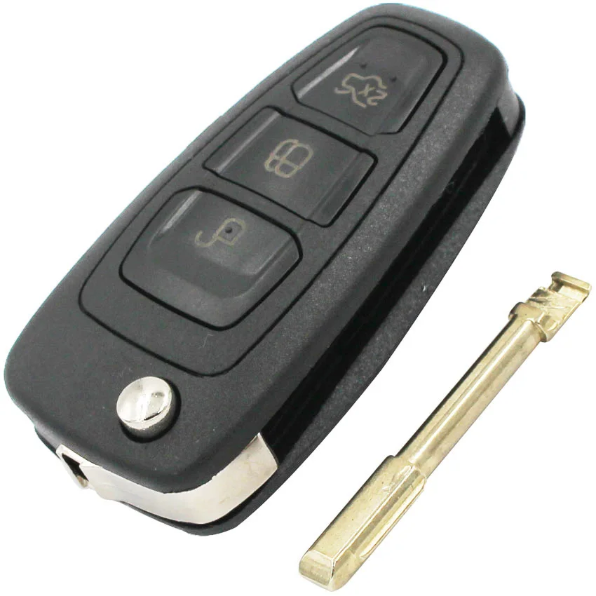 3-кнопочный Умный складной дистанционный ключ 433 МГц с чипом 4D60/4D63 для лезвия Ford