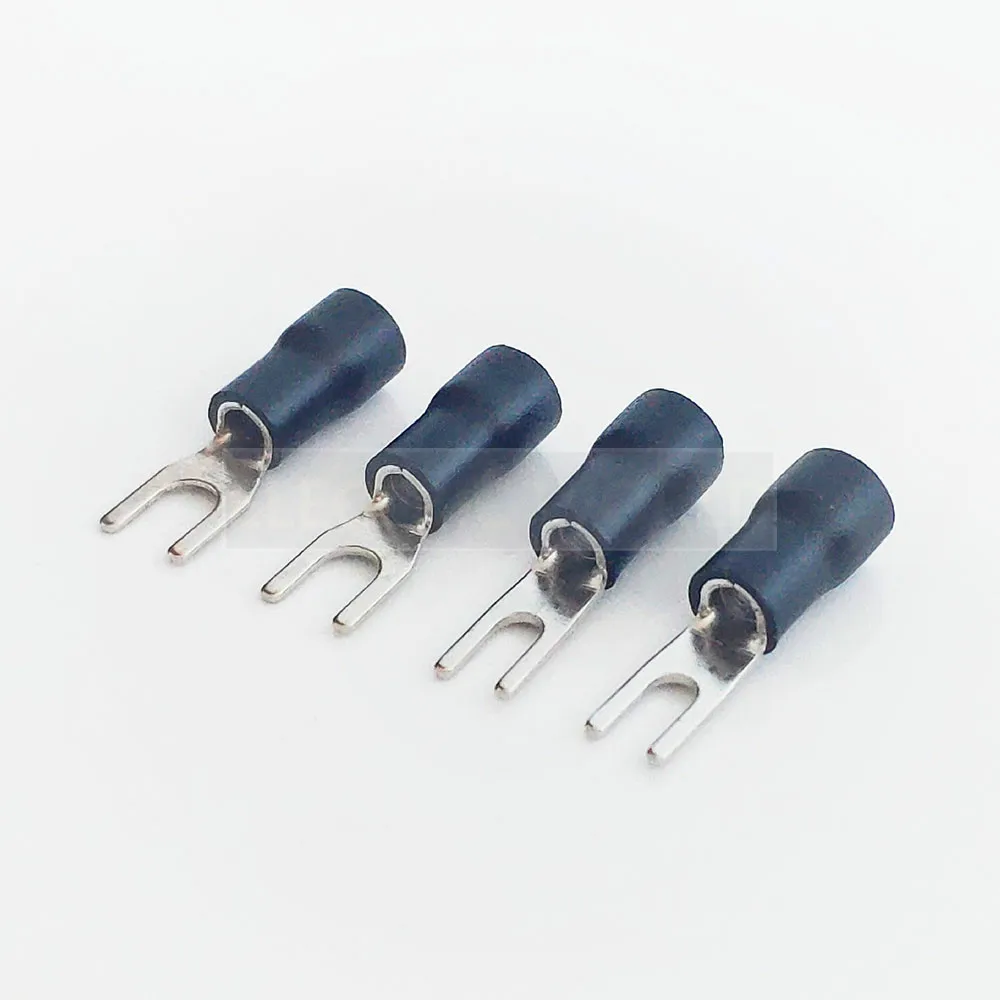 SV1.25-4 RED Cold pressed terminals Cable Wire Connector 100PCS Insulated Spade Terminals for 22-16AWG 4.3mm2 | Обустройство дома