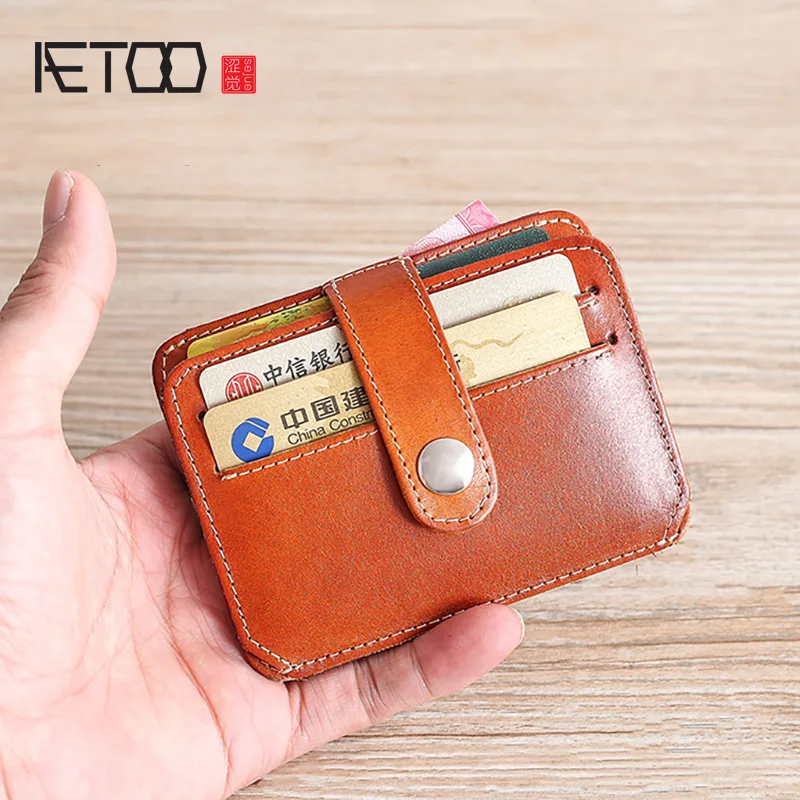 Сумка AETOO для пикапа Мужская ультратонкая маленький бумажник вождения простой